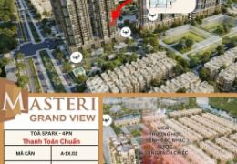 Chuyển nhượng căn hộ Masteri Grand View, Tp Thủ Đức thiết kế 4 phòng ngủ vị trí lầu 11 – 141m2