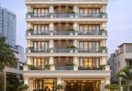 Land for sale villa in front of Tan Thuan Tay street, District 7 built basement + 10 floors in golden location – 496m2