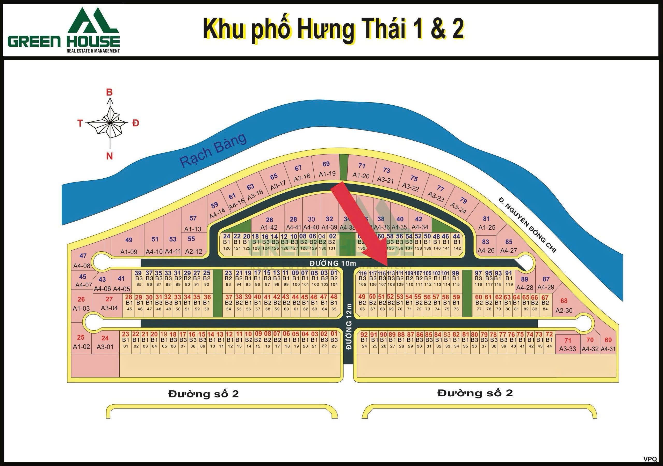 Hung Thai 2 villa for sale, Phu My Hung, District 7, built 3 floors, designed with 4 bedrooms facing North – 126m2 3