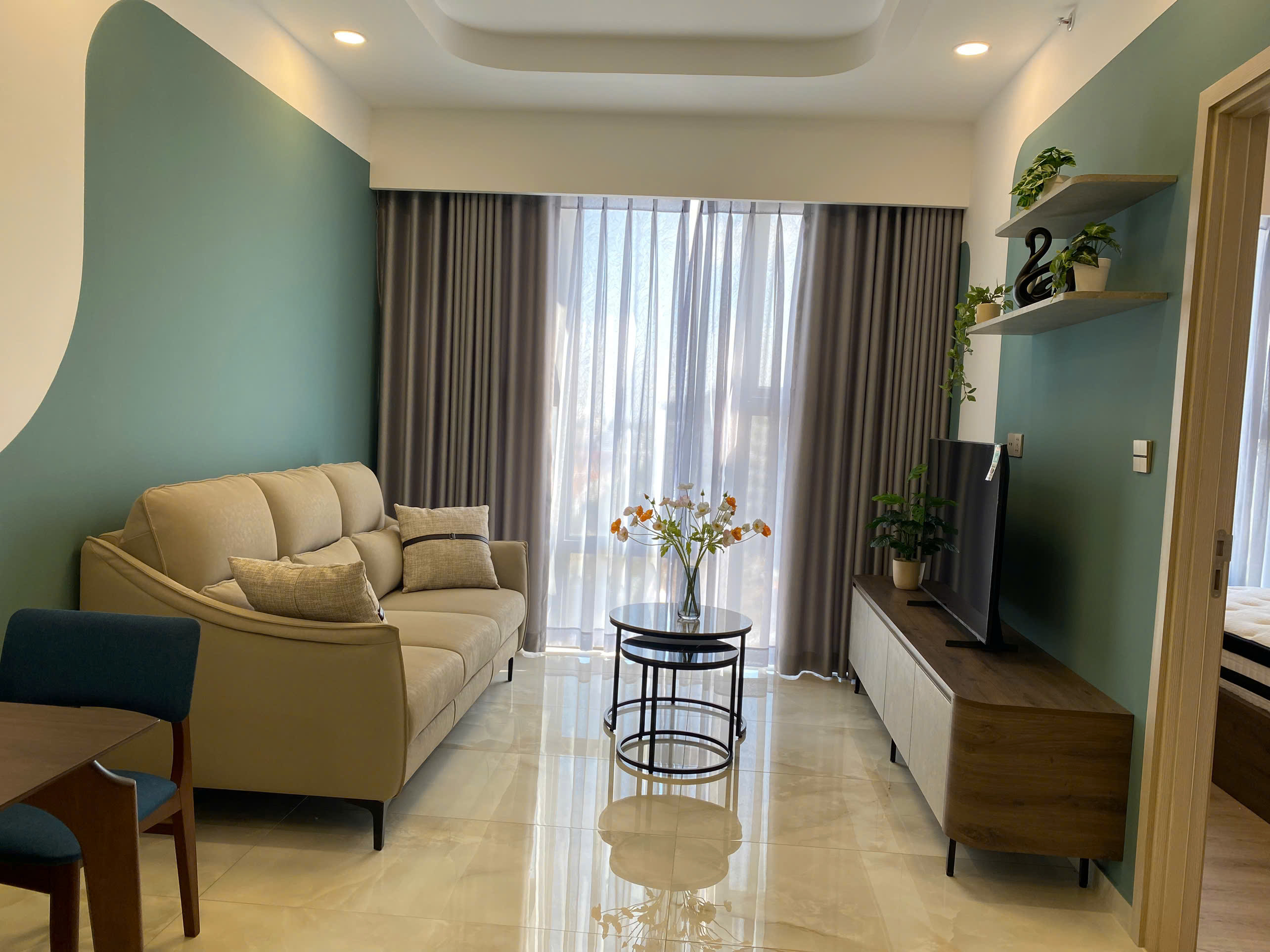 Apartment for rent at Ascentia Phu My Hung, District 7 with 1 bedroom, beautiful interior, 10th floor