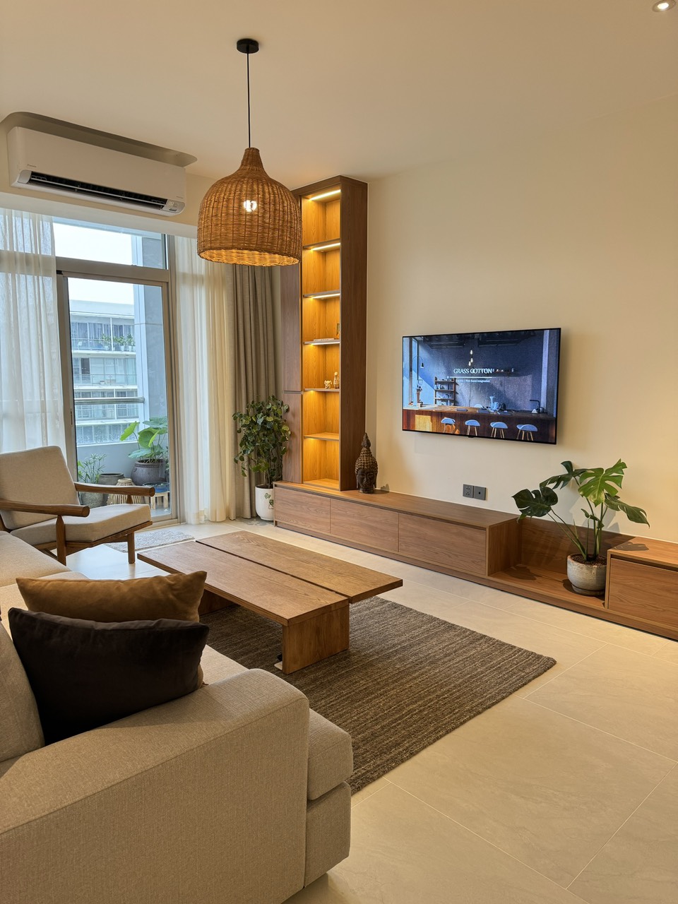 Garden Court apartment for rent in Phu My Hung, District 7, corner apartment with 3 bedrooms, long balcony on the 7th floor