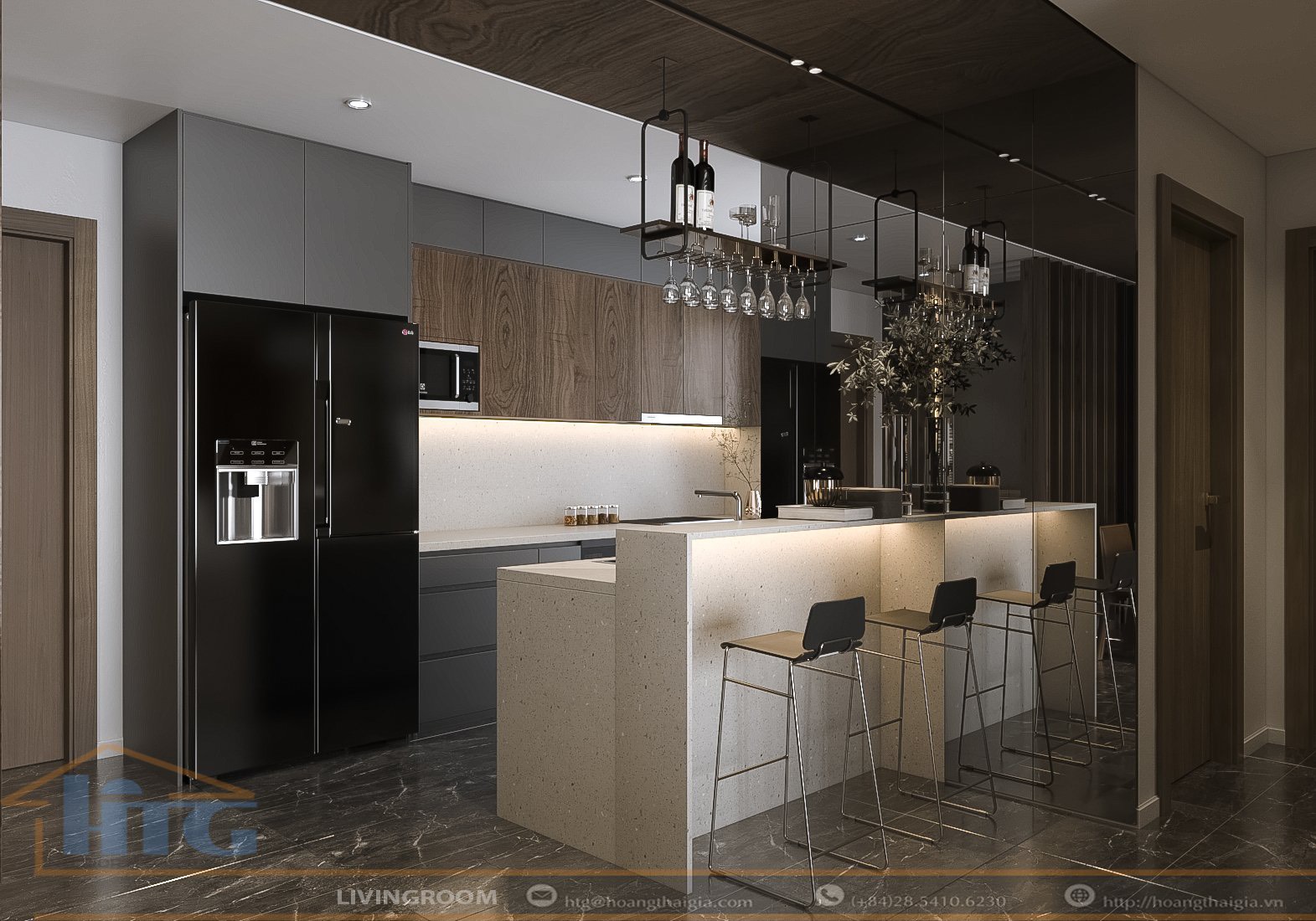 Midtown The Peak Phu My Hung apartment for rent, District 7 has 2 bedrooms with luxurious furniture 1