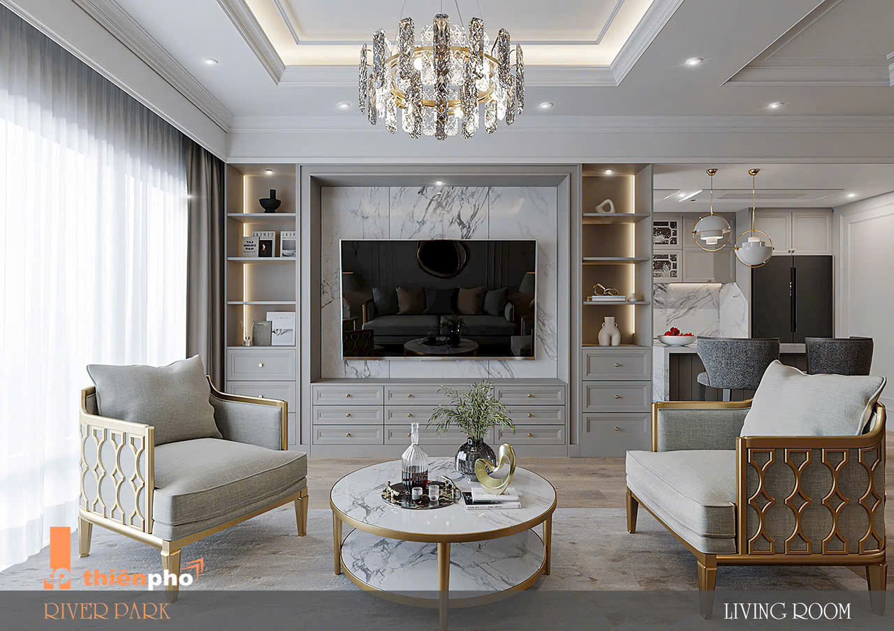Riverpark Residence Phu My Hung apartment for sale, District 7, new house with 3 bedrooms, high-class furniture