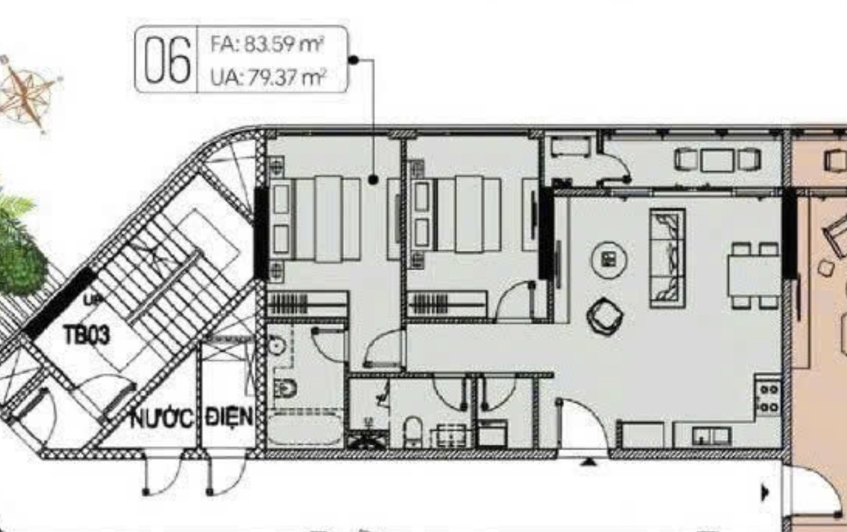 Thao Dien Green apartment for rent, Thu Duc City with 2 bedrooms with river view – 84m2 3