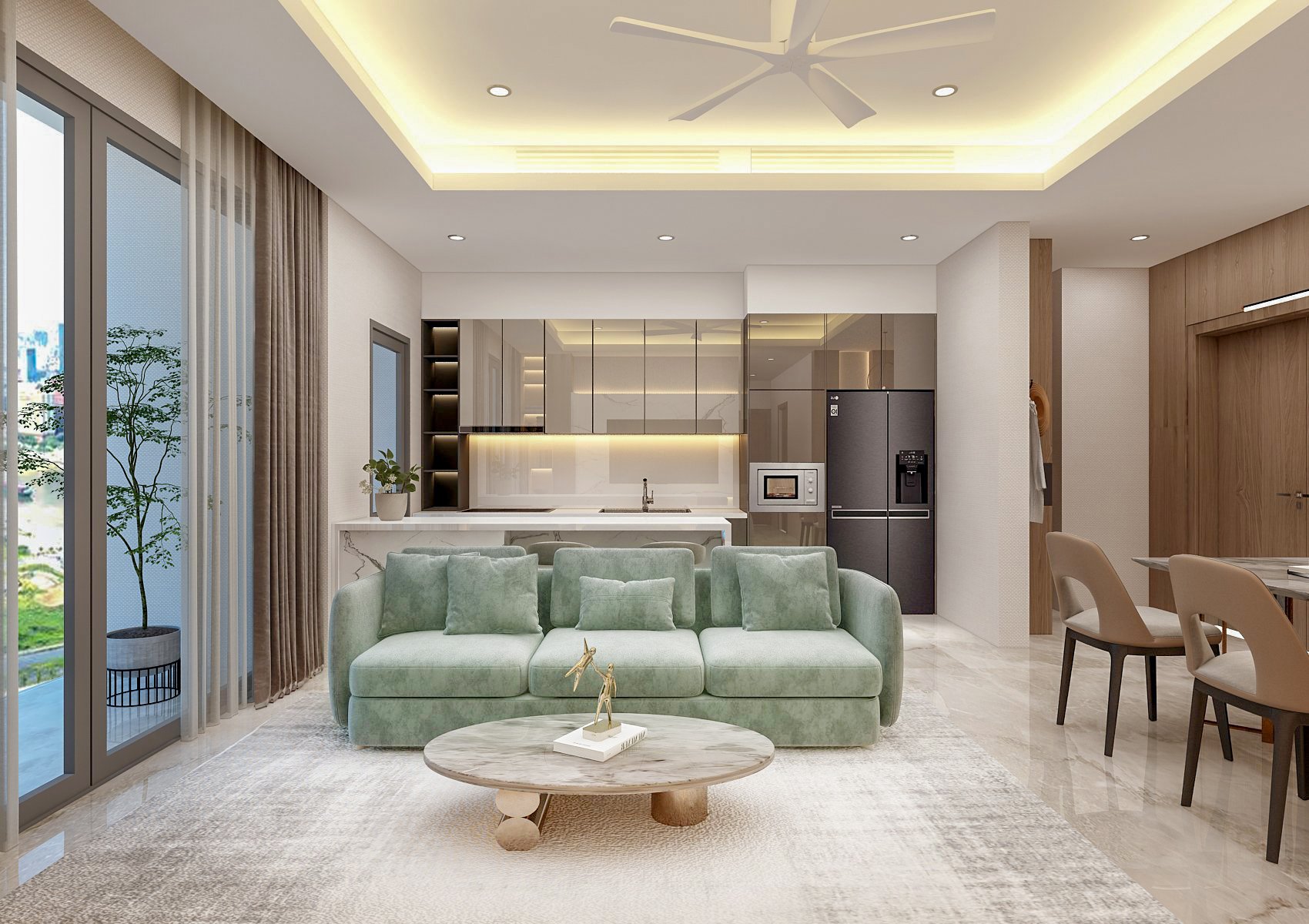 Sell or rent The Horizon Phu My Hung apartment, District 7 high-class furniture, river view 3