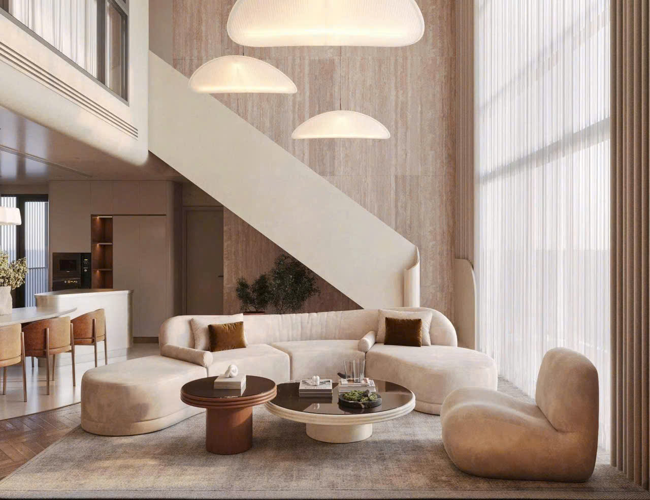 Bán căn hộ duplex The Infiniti Riviera Point Phường Tân Mỹ nhà thô thiết kế 3 phòng ngủ – 146m2