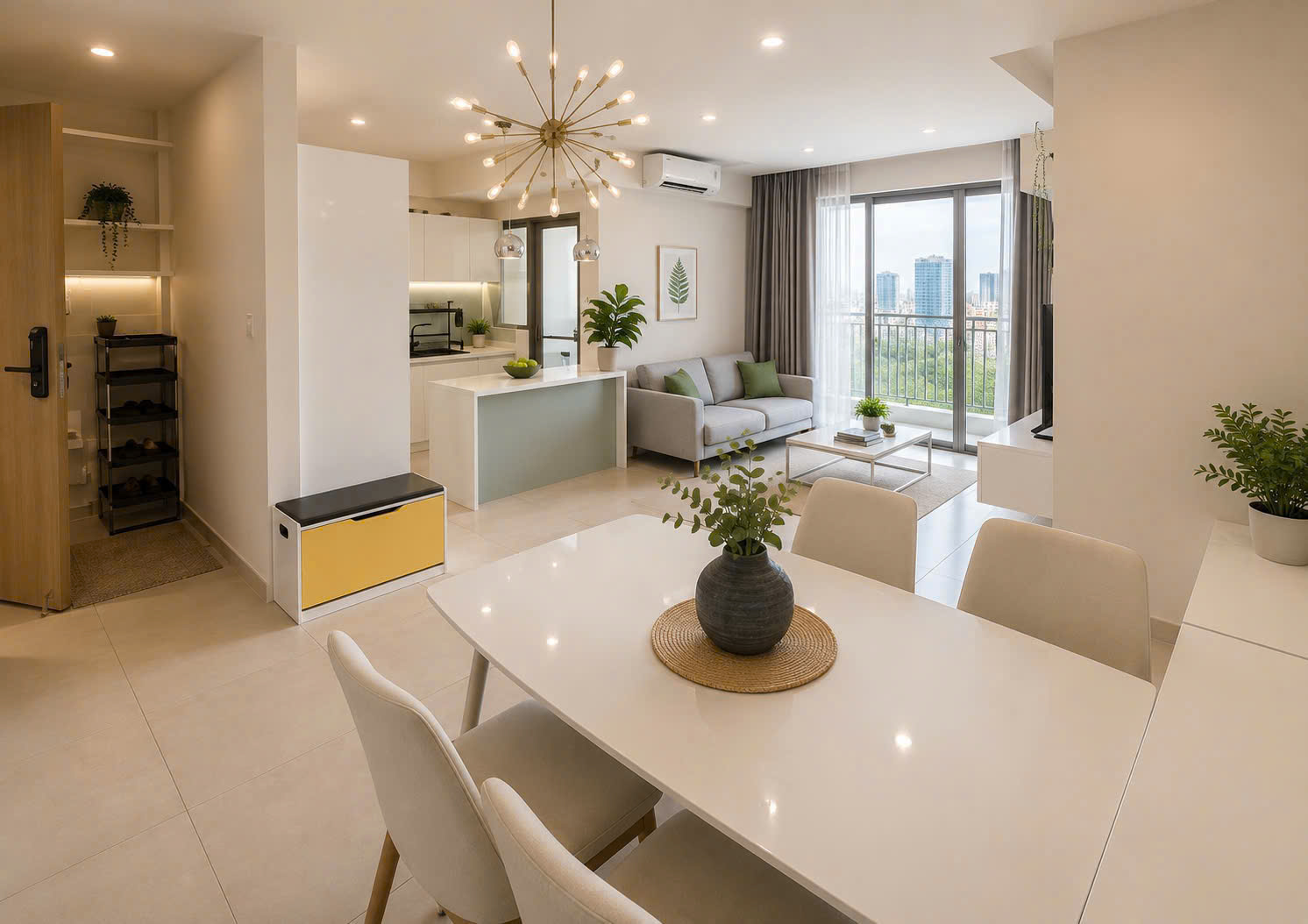 Bán căn hộ The View Riviera Point Phường Tân Mỹ thiết kế 2 phòng ngủ + 1 phòng làm việc – 92m2