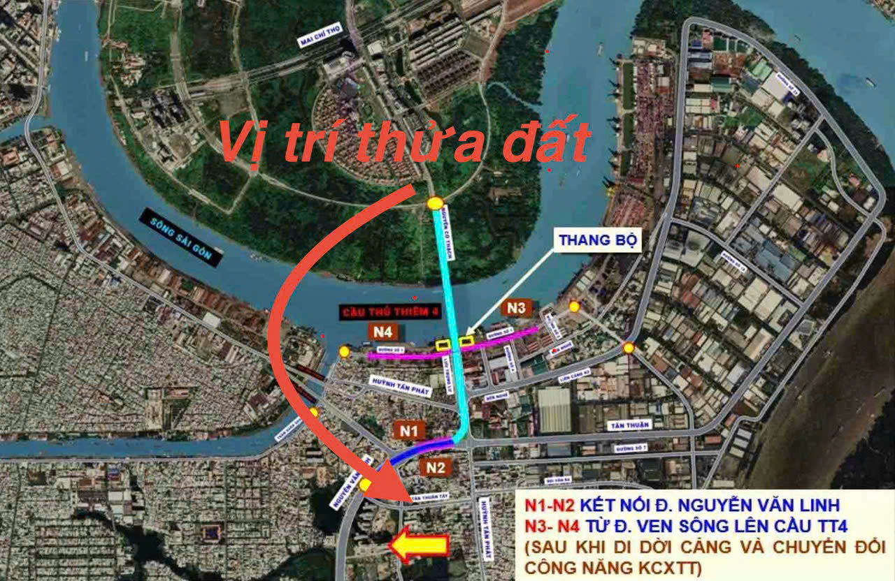Land for sale villa in front of Tan Thuan Tay street, District 7 built basement + 10 floors in golden location – 496m2 3