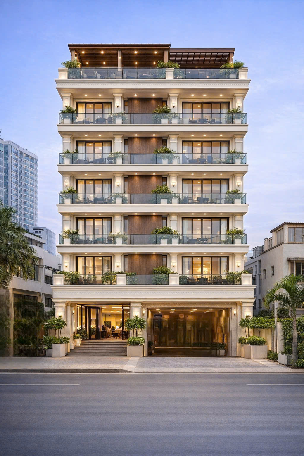 Land for sale villa in front of Tan Thuan Tay street, District 7 built basement + 10 floors in golden location – 496m2 1