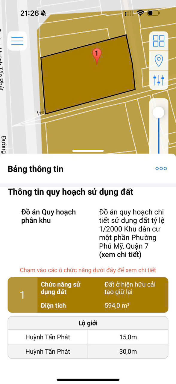 Land for sale in front of 1627 Huynh Tan Phat, Phu My Ward, District 7 super rare 17m, West – 524m2 8
