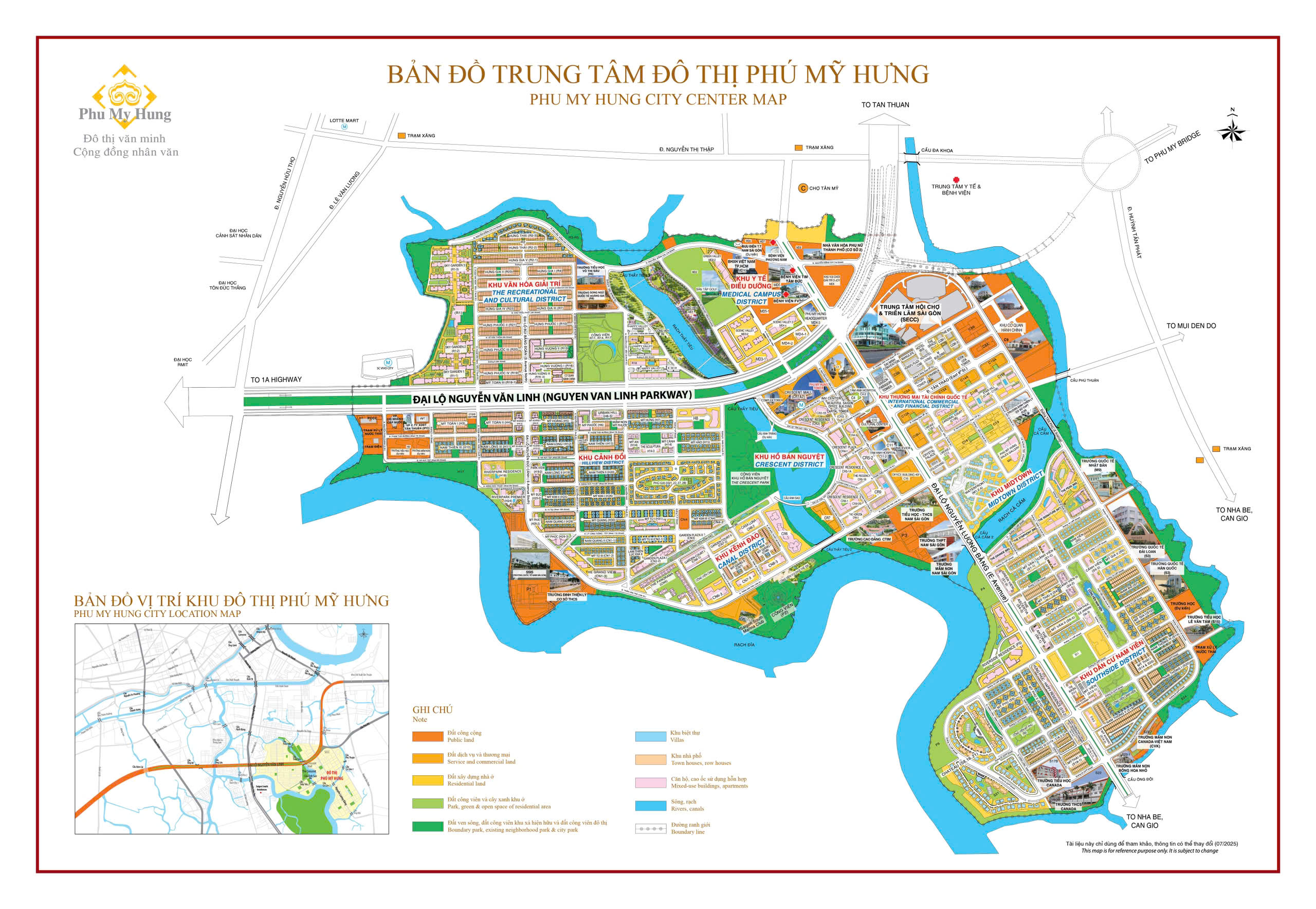 Land for rent in front of Nguyen Van Linh, Phu My Hung, District 7, corner lot 3, large area façade – 4300m2 1