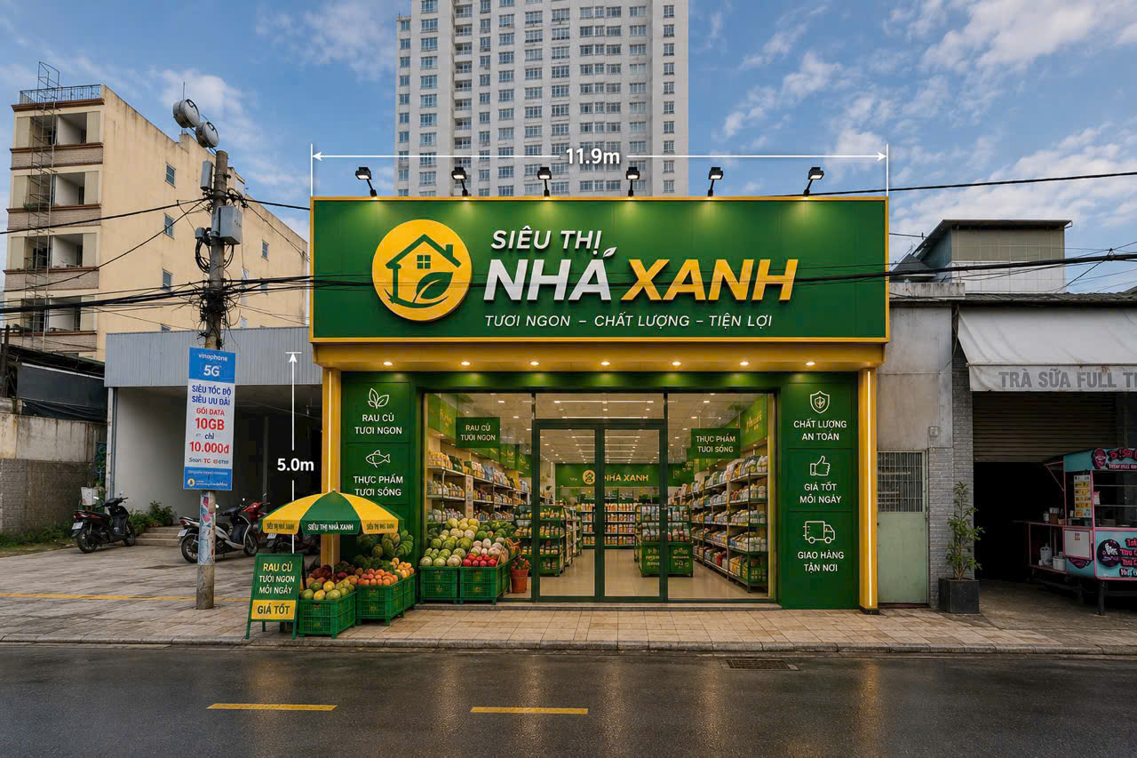 Business premises for lease in Le Van Luong, Phuoc Kien, Nha Be with prefabricated houses – 444.2m2