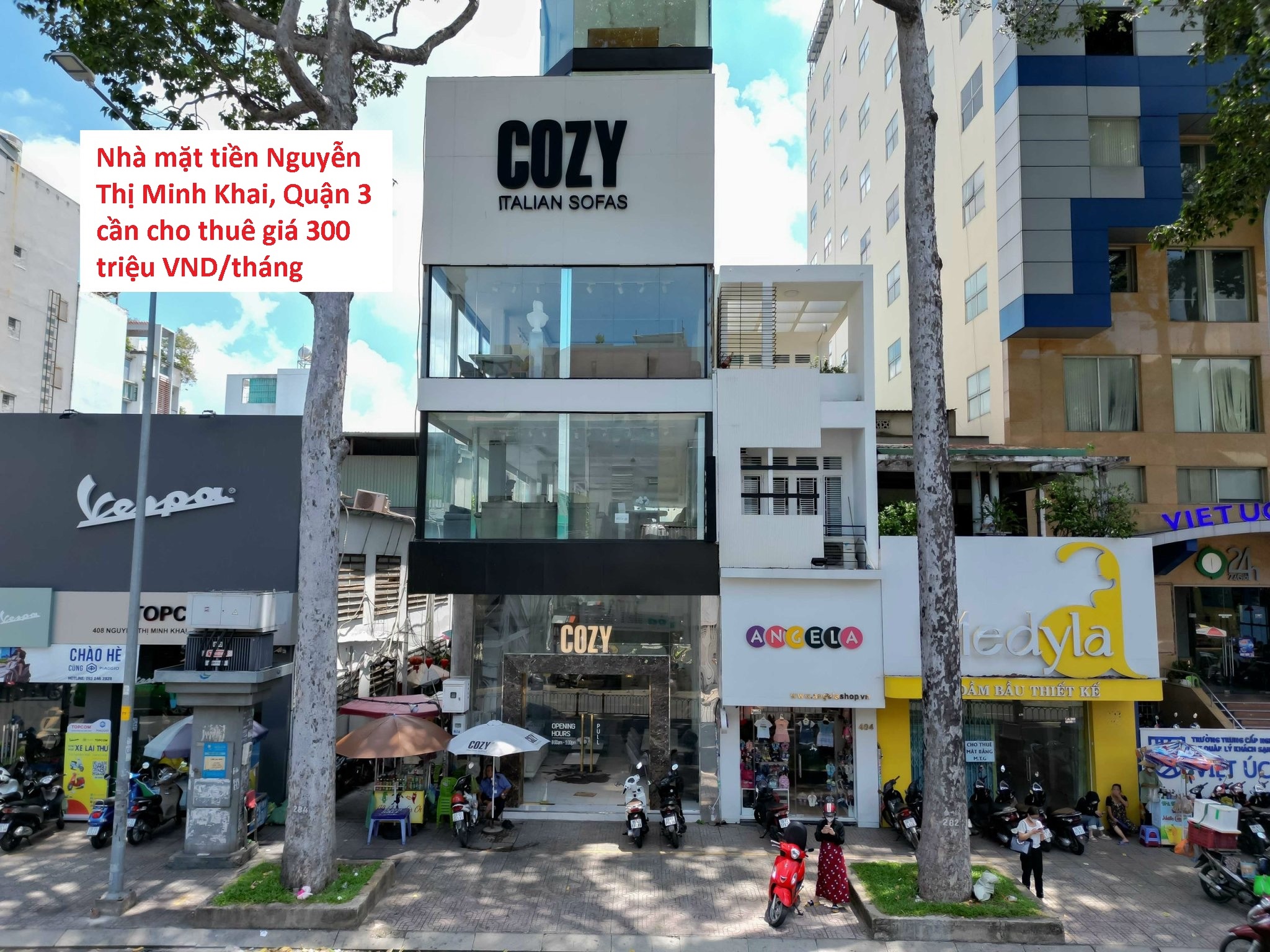 House for rent in front of Nguyen Thi Minh Khai, District 3, corner apartment with 2 sides 3
