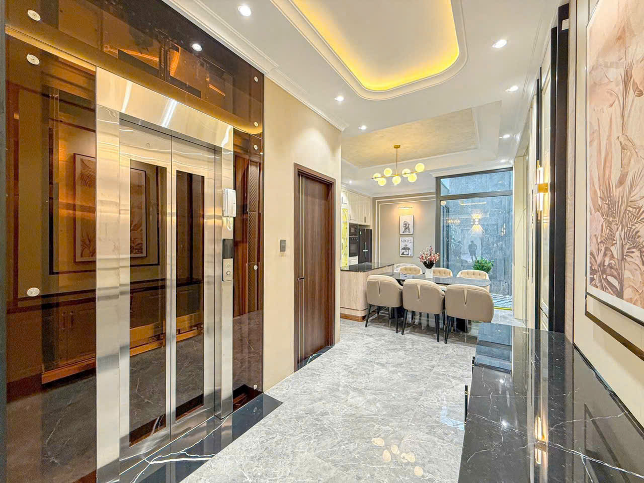 Townhouse for sale L48 D7 Street, Tan My Residential Area, District 7, beautiful new house built 4 floors with elevator – 90m2 2