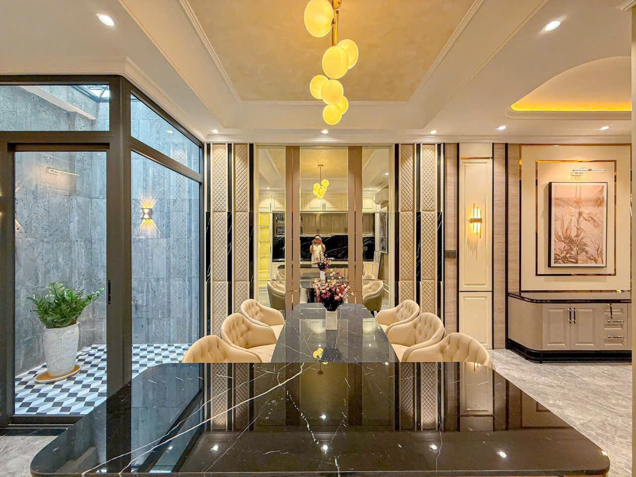 Townhouse for sale L48 D7 Street, Tan My Residential Area, District 7, beautiful new house built 4 floors with elevator – 90m2 1