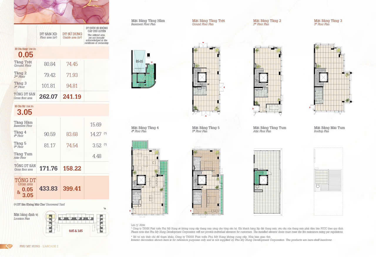Bán hoặc cho thuê nhà phố Larcade 2 Phú Mỹ Hưng, Quận 7 căn góc xây hầm + 5 tầng – 434.75m2 3