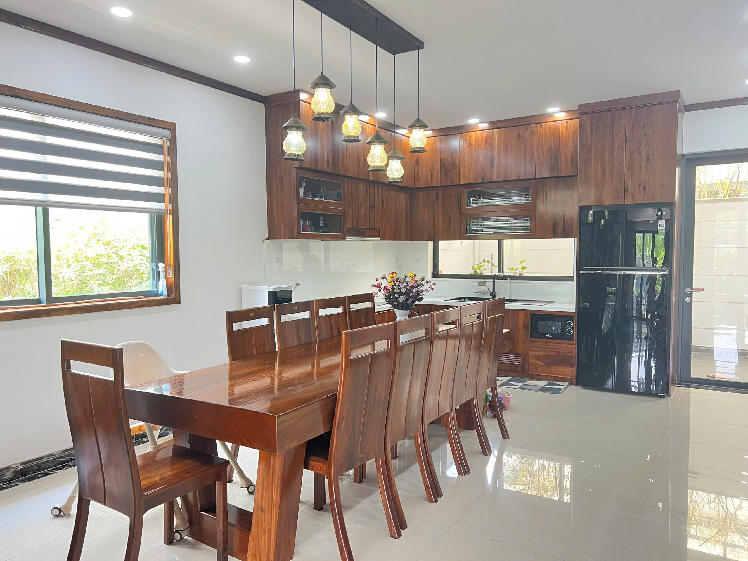 Garden townhouse for rent in Nine South Nguyen Huu Tho, Nha Be corner apartment with 4 fully furnished bedrooms 7