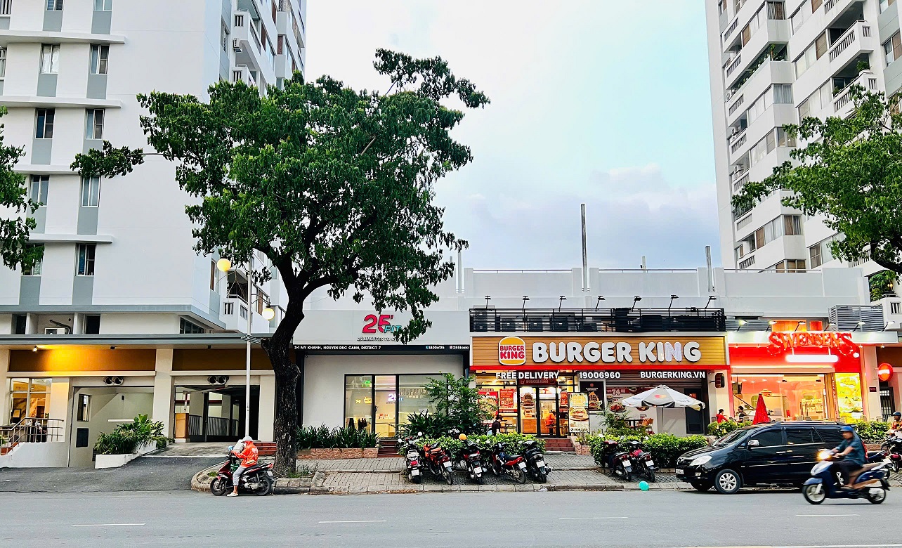 Cho thuê shophouse 001 Nguyễn Đức Cảnh Mỹ Khánh 1 Phú Mỹ Hưng xây trệt + lửng – 100m2
